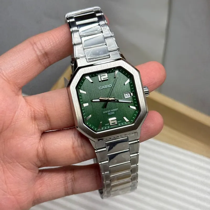 Casio Enticer Sporty Green Texture Dial Men's Watch- MTP-B195D-3AV